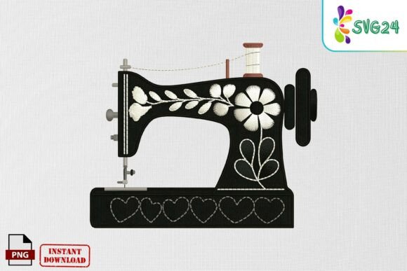 Black Floral Sewing Embroidery PNG Review