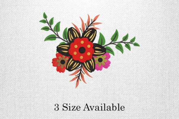 Colorful Floral Bouquet Embroidery Design Review
