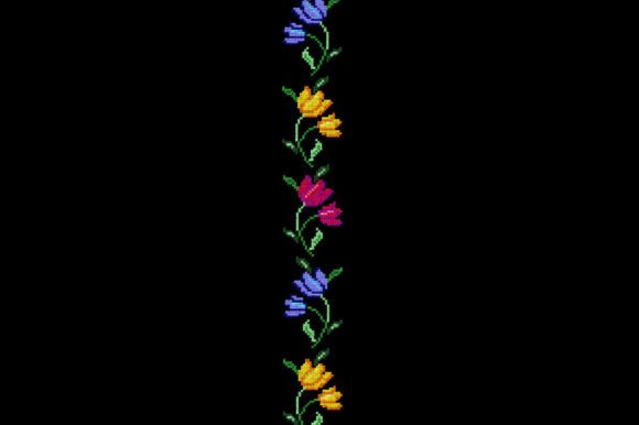 Flowers Border Cross Stitch Design Review