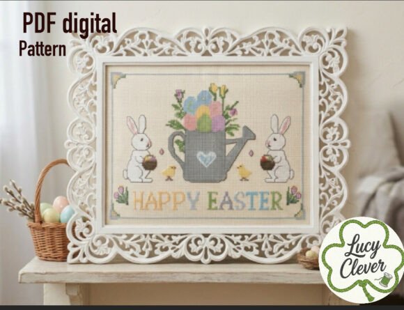 Happy Easter Bunny Cross Stitch Pattern Review