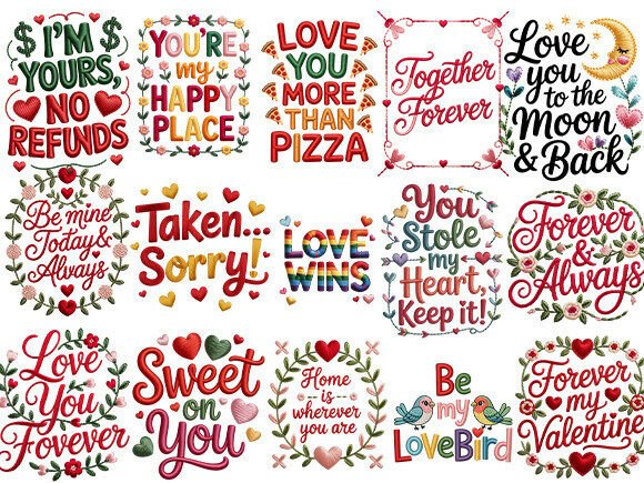 Romantic Love Quotes Embroidery Bundle Review