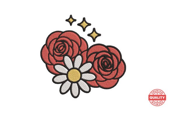 Rose and Daisy Embroidery Design Review