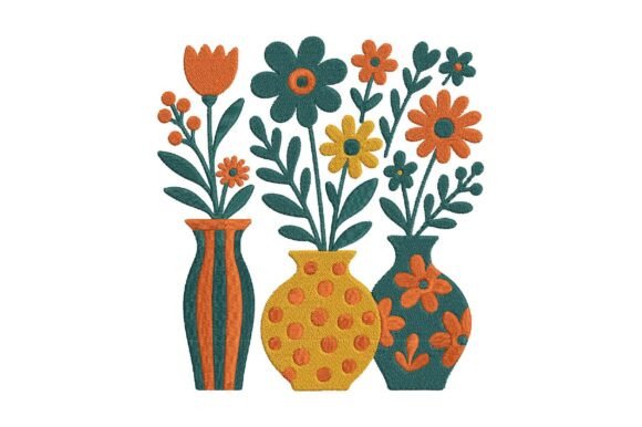 Vases with Flowers Embroidery Design Review